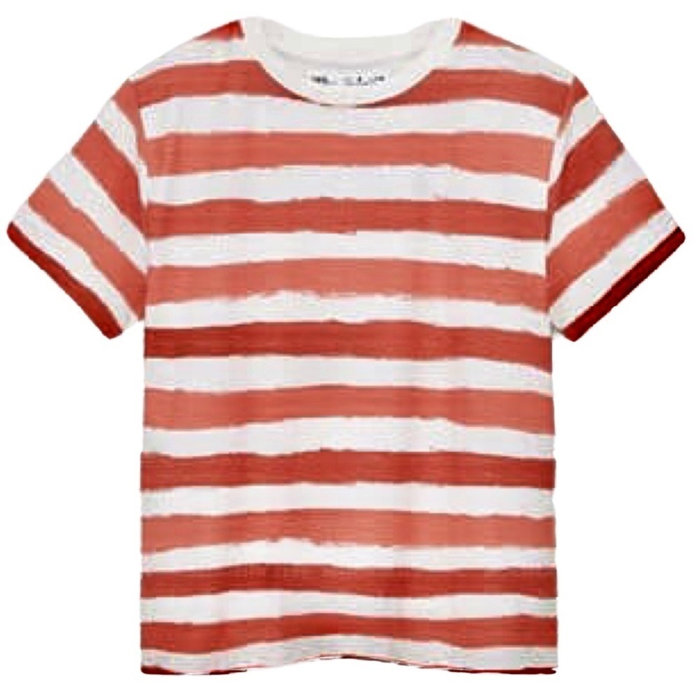 ZARA KIDS • Soft Red Striped Tee Worn On TV Matteo Silva Disney Bunk’d